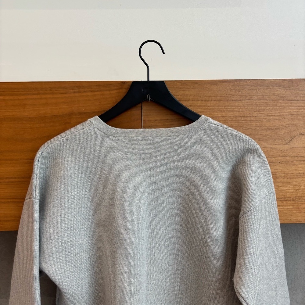 J.CREW COLLECTION BONDED LACE-UP MERINO WOOL SWEATER, SIZE M - Picture 9 of 12